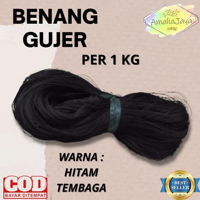 BENANG GUJER KILOAN MURAH / BENANG SOL SEPATU / BENANG JAHIT Hitam