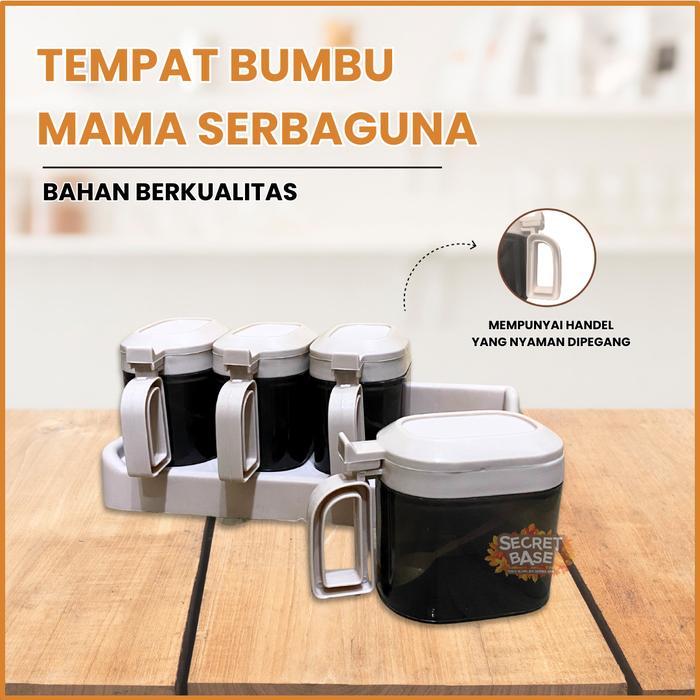 [Cod] Tempat Bumbu Mama - Wadah Bumbu Dapur Set / Toples Bumbu Plastik Kitchenware Original