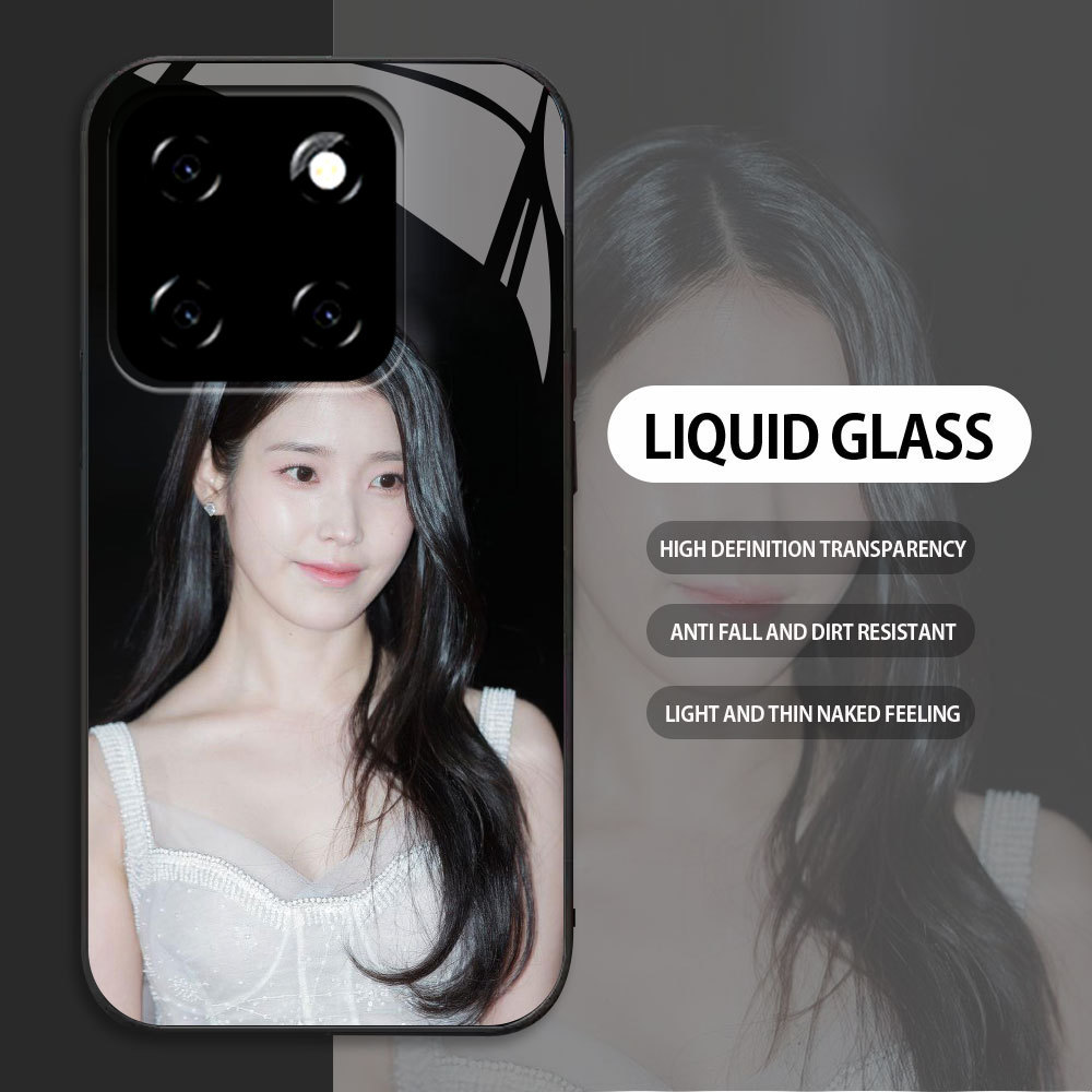 Tempered Glass case For XiaoMi 11 12 Lite 5G 14 kasing Handphone  Penyanyi Korea IU  Casing HP Custo