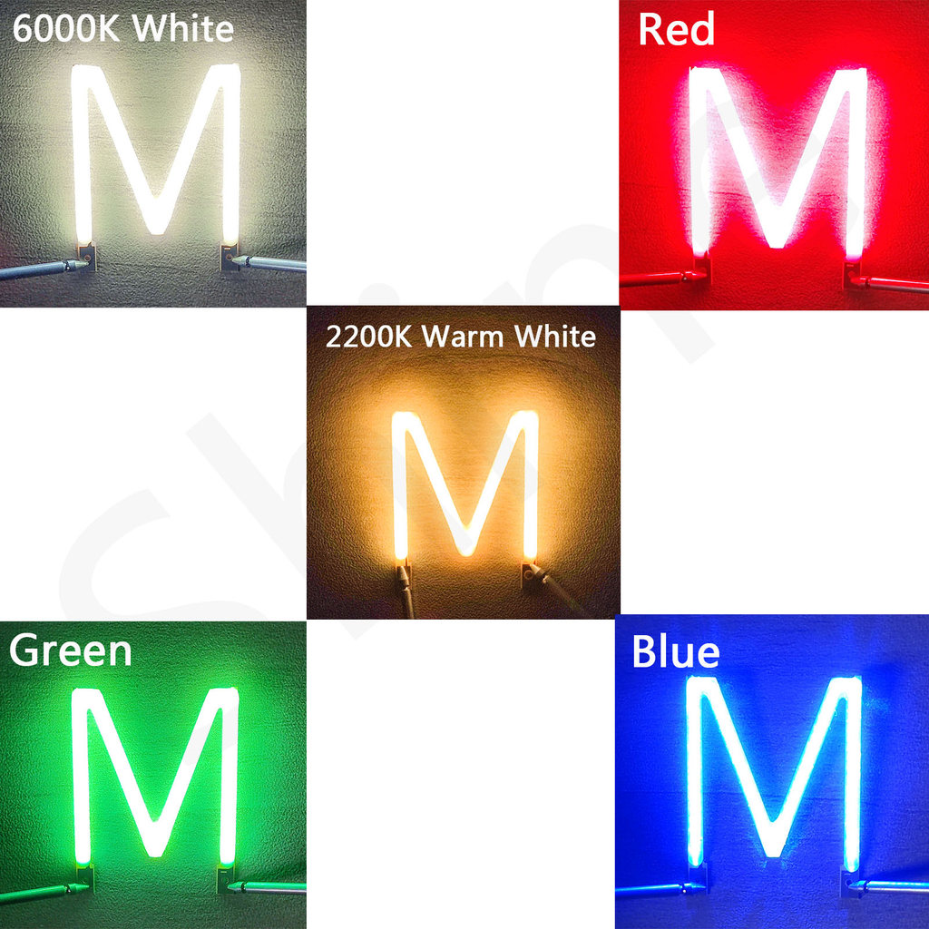 LED COB Filament DC3V English Letter Filament Colorful White Red Green Blue Diodes Party Decoration