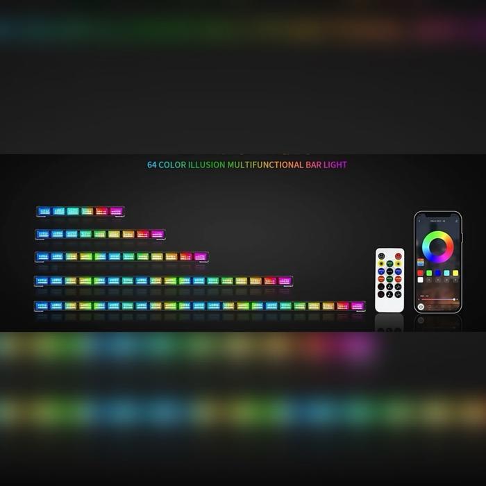 LAMPU PANEL ATAS LAMPU KACA DEPAN LAMPU ATAP TRUK MOBIL BUS 12-24 VOLT NYALA RGB PAKAI REMOTE DAN