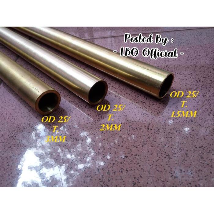 Pipa Kuningan OD 25 tebal 2mm /10cm Murah