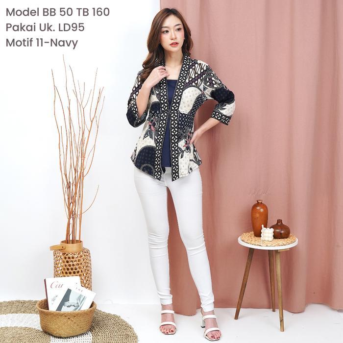 [ LIA ] LD95/110/120/130 Blouse Batik Modern Katun Stretch Premium Jumbo Bigsize