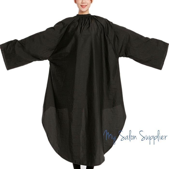 smq4- Kep / Kip Potong Rambut Salon Barber Hitam Model Baju Lengan Panjang