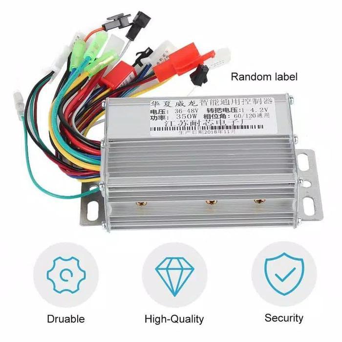 CONTROLLER SEPEDA LISTRIK 36V 48V 350W UNIVERSAL MOTOR BRUSHLESS BLDC