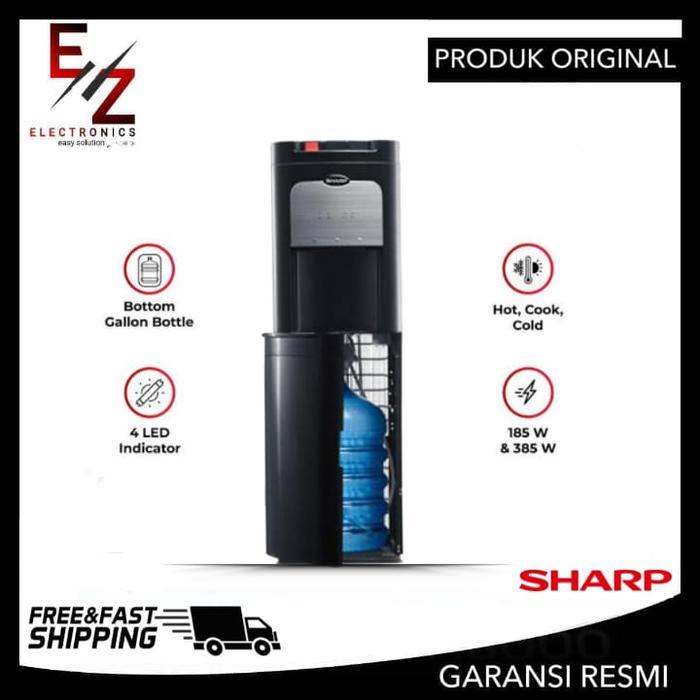 Sharp Dispenser Swd-72Ehl-Bk Galon Bawah Swd 72Ehl Bk