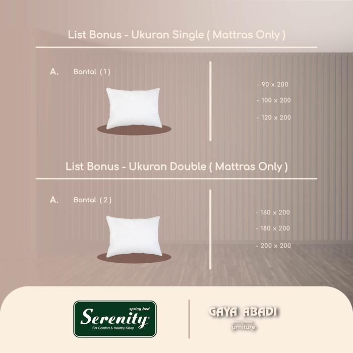 Springbed Serenity Impressa Pocket Spring / Kasur Elite Serenity - Serenity By Elite Springbed