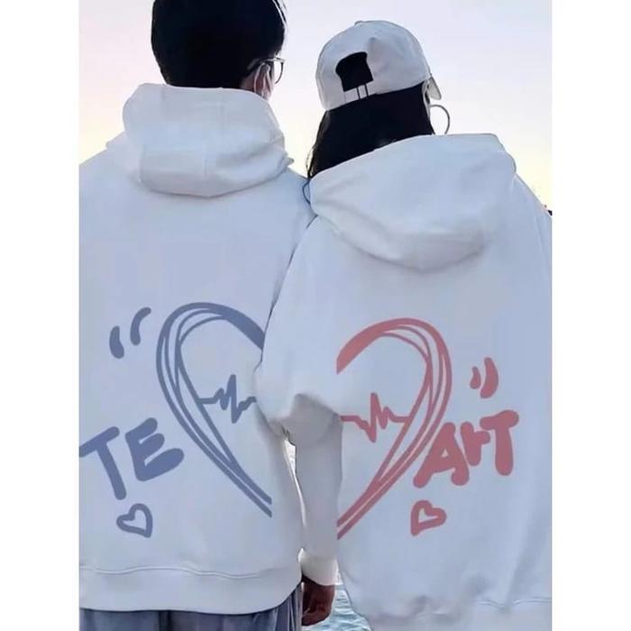 93fd- Switer Couple Love Cewe Cowo / Sweater Couple Love Art Pria Wanita Hoodie Couple Love