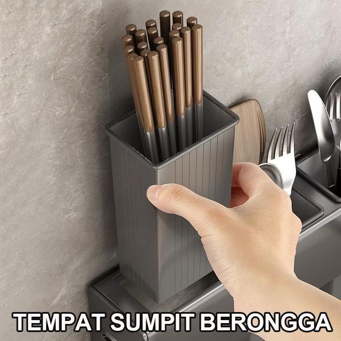 81tq- Rak Pisau Dapur Kitchen Set Serbaguna Gantungan Peralatan Alat Masak Spatula Panci
