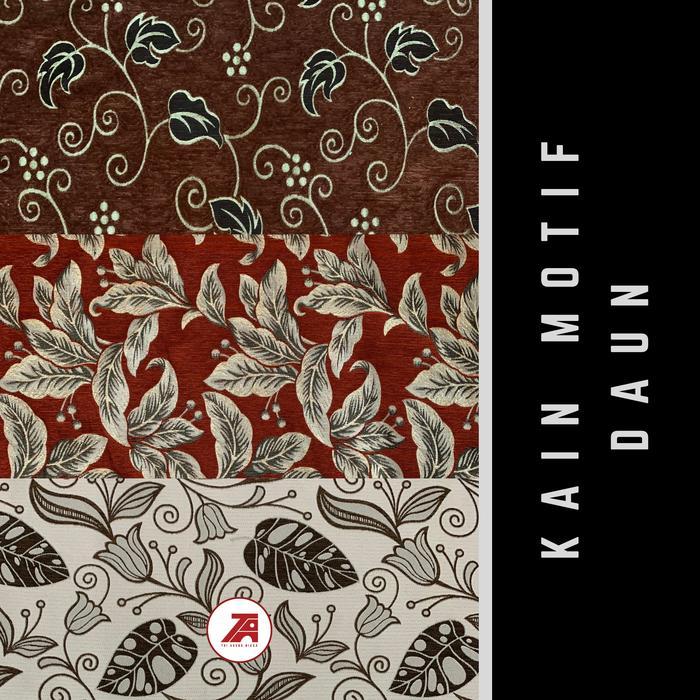 Diskon Kain Motif Daun (kain pelapis interior/kursi/sofa/backdrop/bantal)