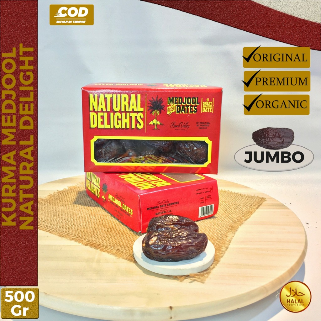 Kurma Medjool Natural Delights 500gram / Medjool Dates