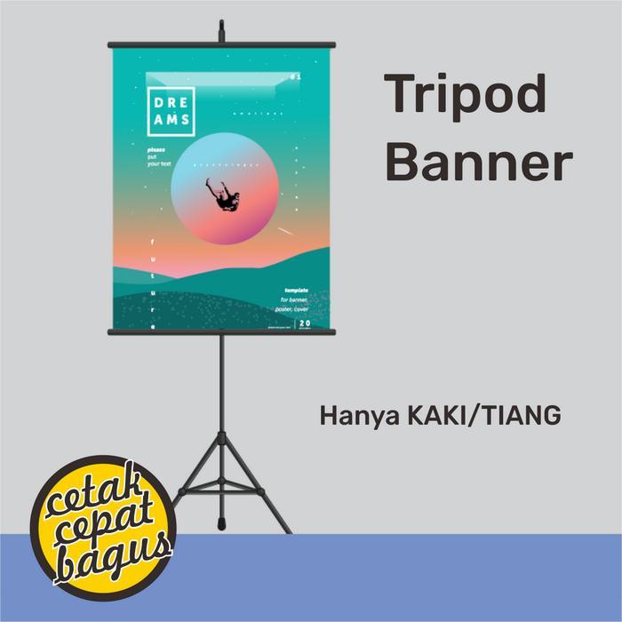 5jee- Tripod Banner Kaki Saja / Tiang Saja