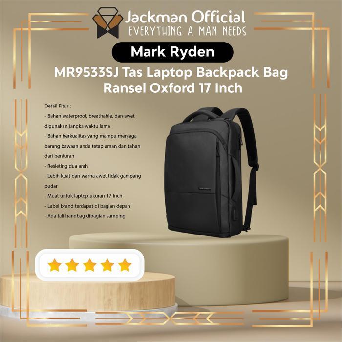 Mark Ryden Mr9533Sj Tas Laptop Backpack Bag Ransel Oxford 17 Inch