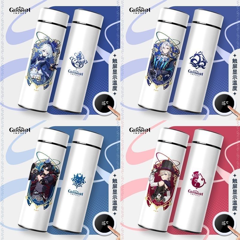 Anime Cartoon Genshin Impact Amber Zhongli Hu Tao Insulated Cup Fashionable New Large Capacity Water