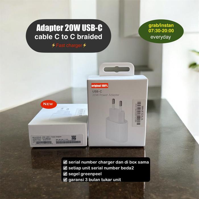 Ready Adaptor kepala charger iphone 15 16 USB-C fast charging original