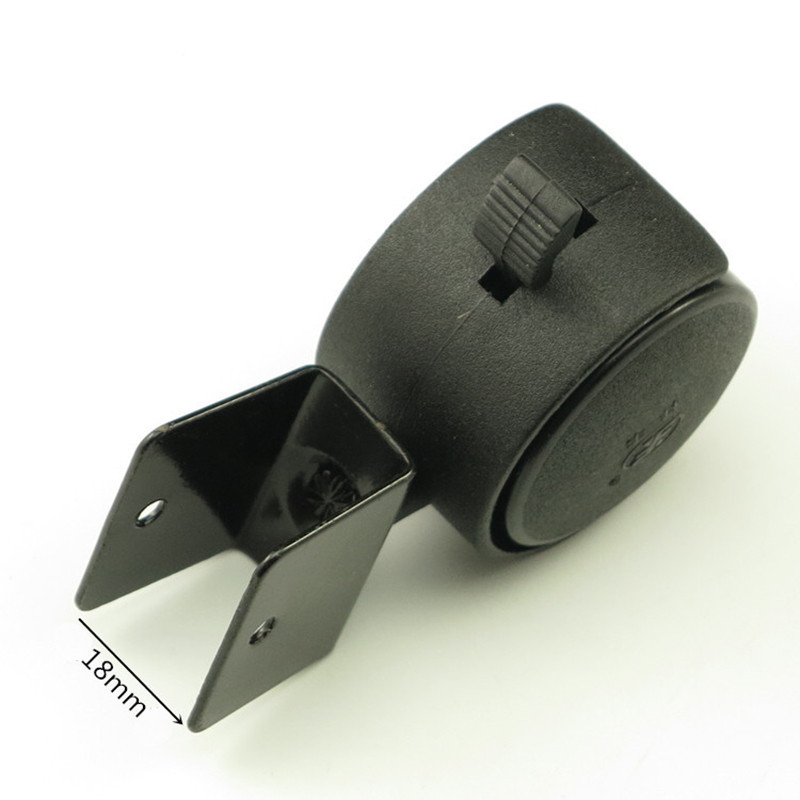 Swivel Casters Black 40mm Replacement Office Chair Baby Crib Sofa Brake Plastic Rolling Rollers Cast