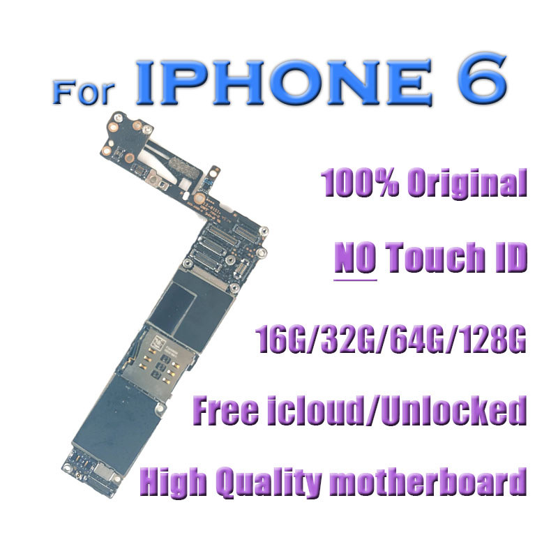 Clean iCloud For iPhone 6 6plus Motherboard No ID Account For iphone 6 6 Plus Logic board Mainboard 