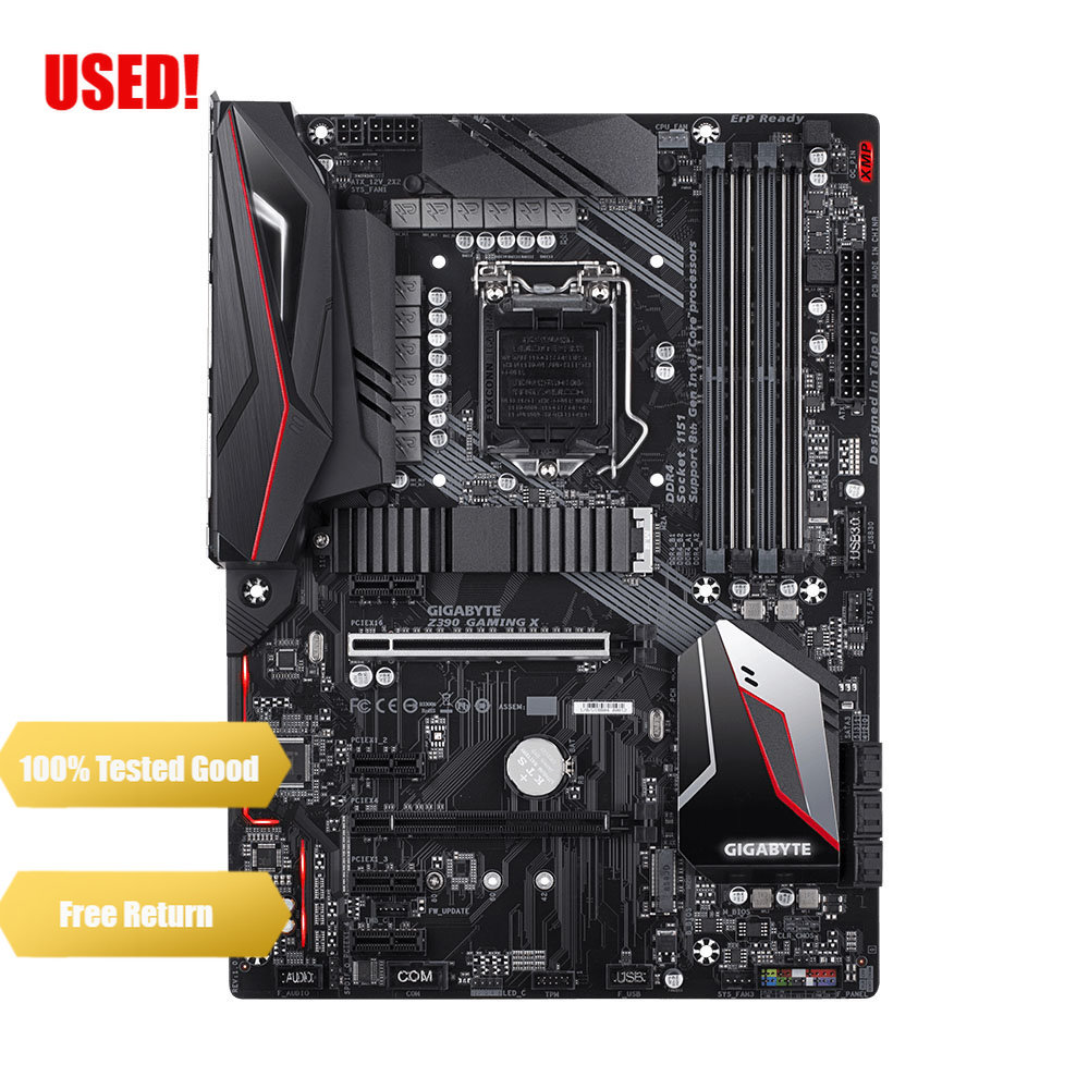 Used GIGABYTE Z390 GAMING X  LGA1151 Motherboard DDR4 Intel i9 i7 i5 i3 CPU Intel Z390 Gaming M.2 AT
