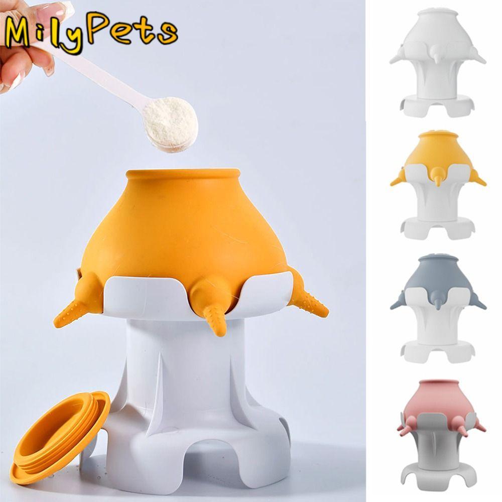 Food Grade Kittens Bubble Milk Bowl with 5 Nipples 240ml Pet Sucker Feeder Pacifiers Milk Feeding