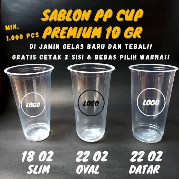 Sablon Gelas Cup Plastik 22 - PP Cup