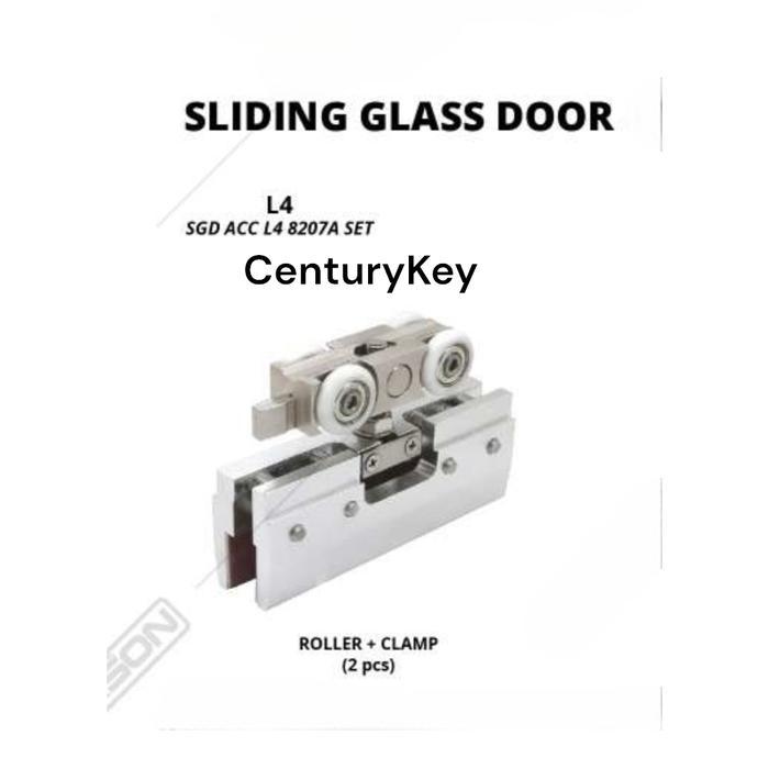 Sliding Glass Door Dekkson SGD ACC L4 8207A + Rel Track Pintu Kaca