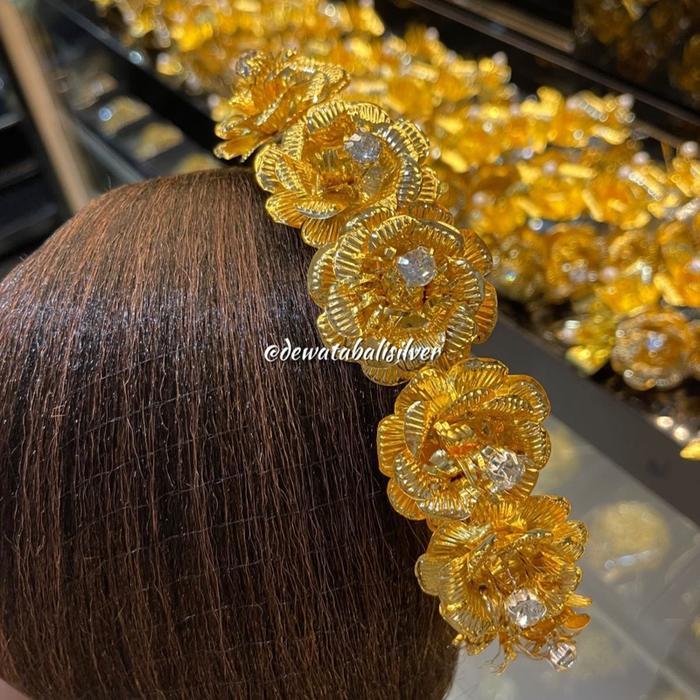Semanggi Mawar Permata Aksesoris Rambut/Sanggul