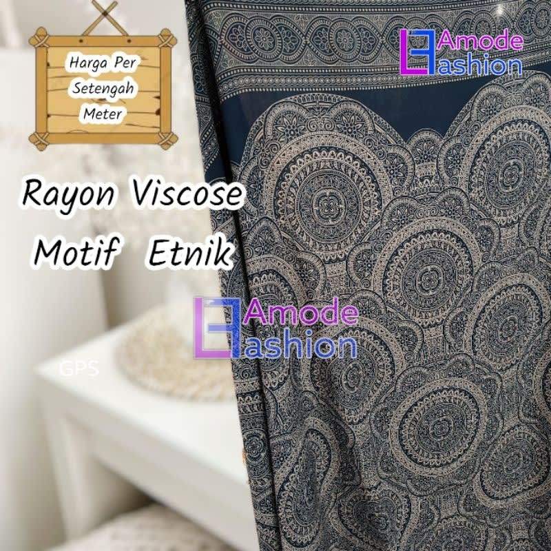 Kain Rayon Viscose Motif Etnik