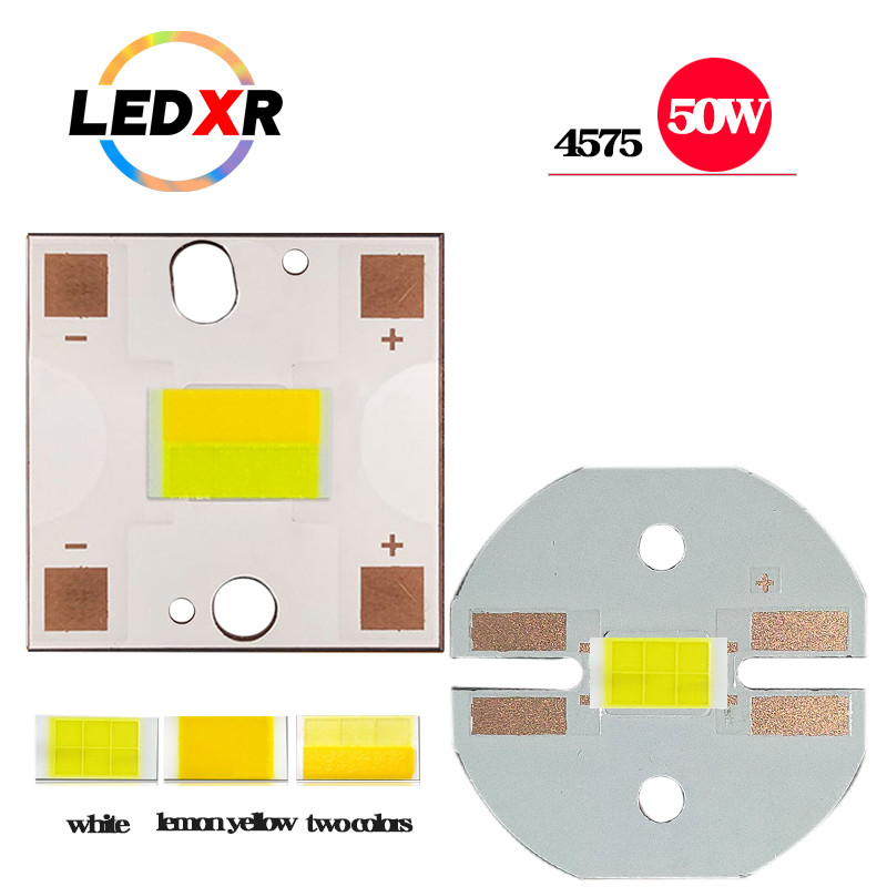 50W 4575 led chip 4570 two-color motorcycle spotlight smd led 3570 two-color 30w white lemon yellow
