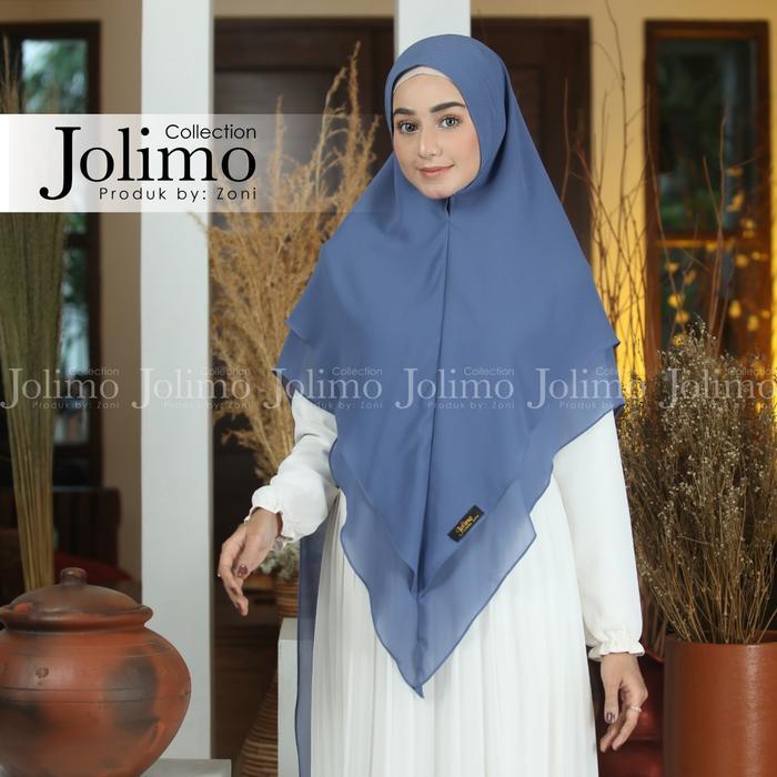 3P9U9- Khimar Ceruty Zafina / Jilbab Ceruty 2 Layer Pet Antem / Hijab Pakain Wanita / Kerudung
