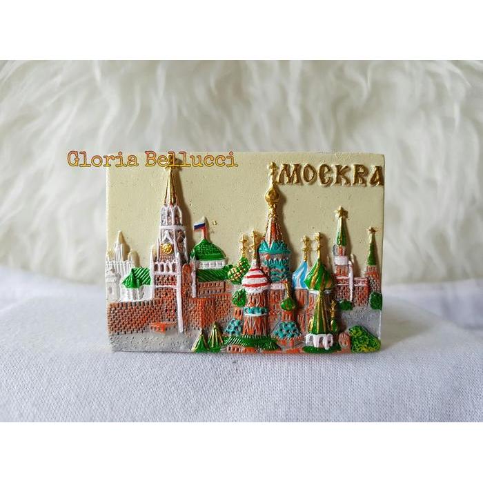 MAGNET KULKAS OLEH OLEH MANCANEGARA RUSSIA MOSCOW MOKCBA