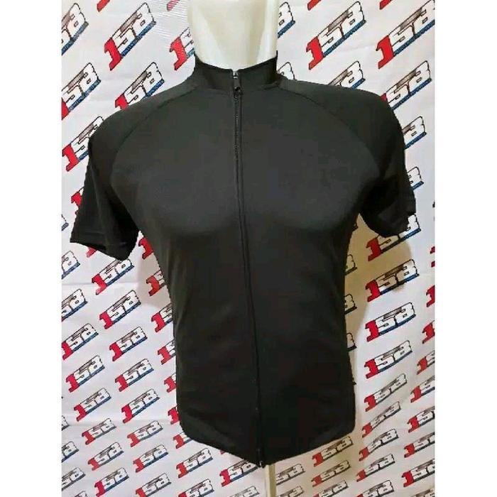 2n5h- Jersey Roadbike Black Original / Jersey Sepeda Hitam Polos Jersey Sepeda Lengan Pendek