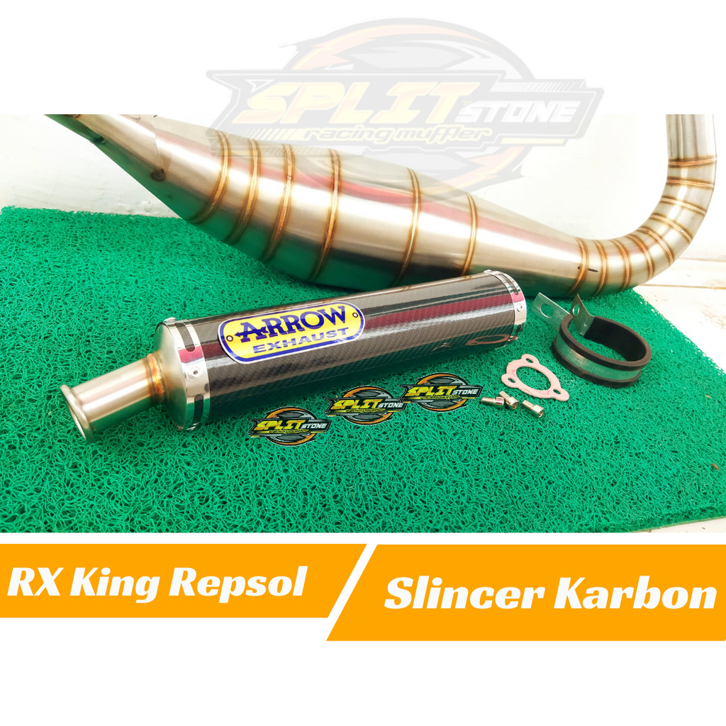 Knalpot Rx King Kolong Repsol Arrow Carbon Stainless