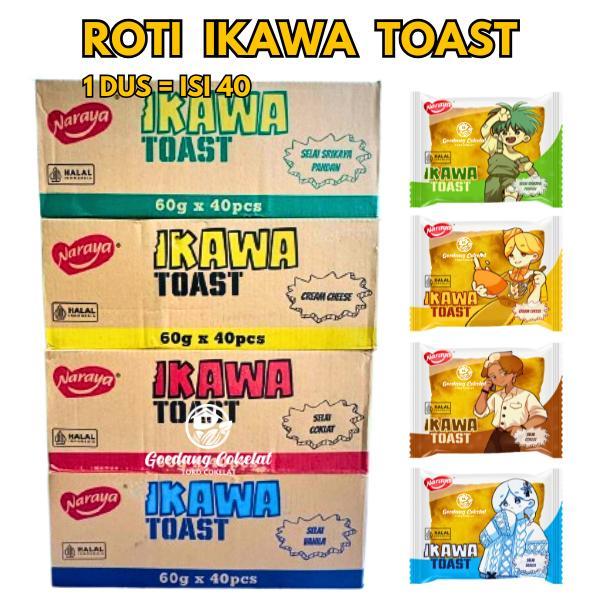 IKAWA TOAST Roti Naraya Ikawa Panggang Sandwich Butter Roti Viral Aneka Rasa Coklat Cream Cheese