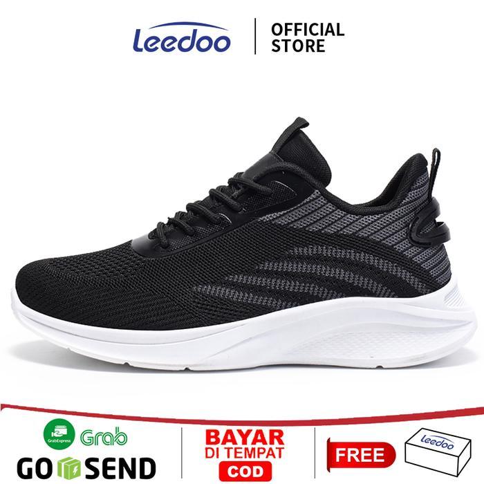 Eiger - Sepatu Sneakers Pria Hitam Sepatu Olahraga Lari Cowok Running Sepatu Casual Sport MR160