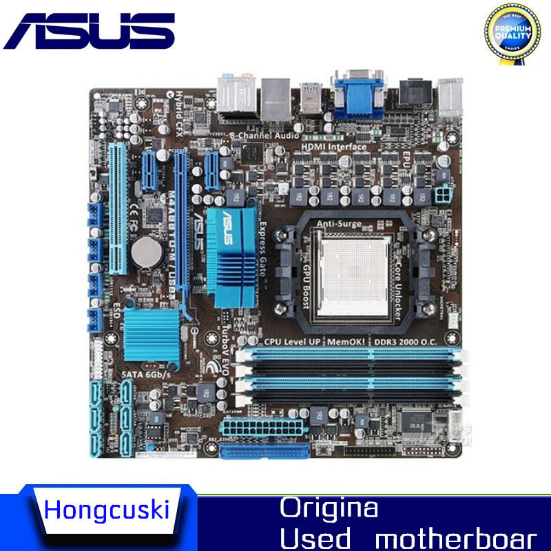 For M4A88TD-M/USB3 Desktop Motherboard 880G Socket Socket AM3 DDR3 Original Used Mainboard