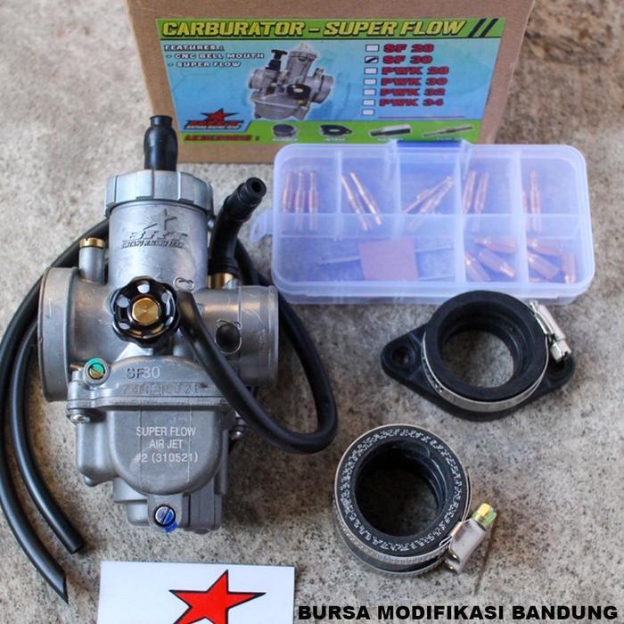 Super Flow BRT Karbu SF PE 28 30 Banyak Bonus Karburator Carburator Klx Ninja King