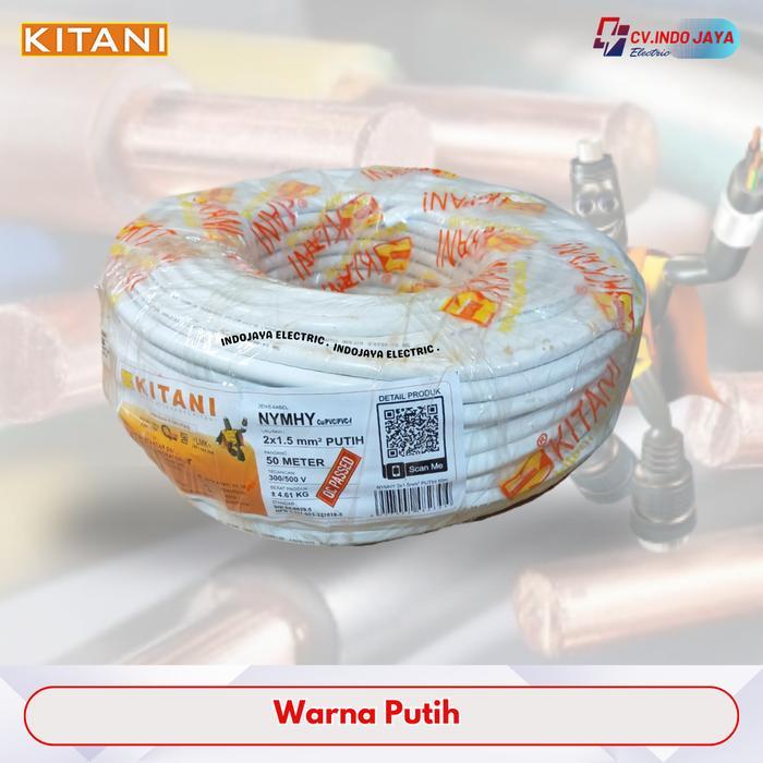 KABEL SERABUT 2X1,5 NYMHY KITANI KABEL ECER KABEL LISTRIK SERABUT PER 5 METER