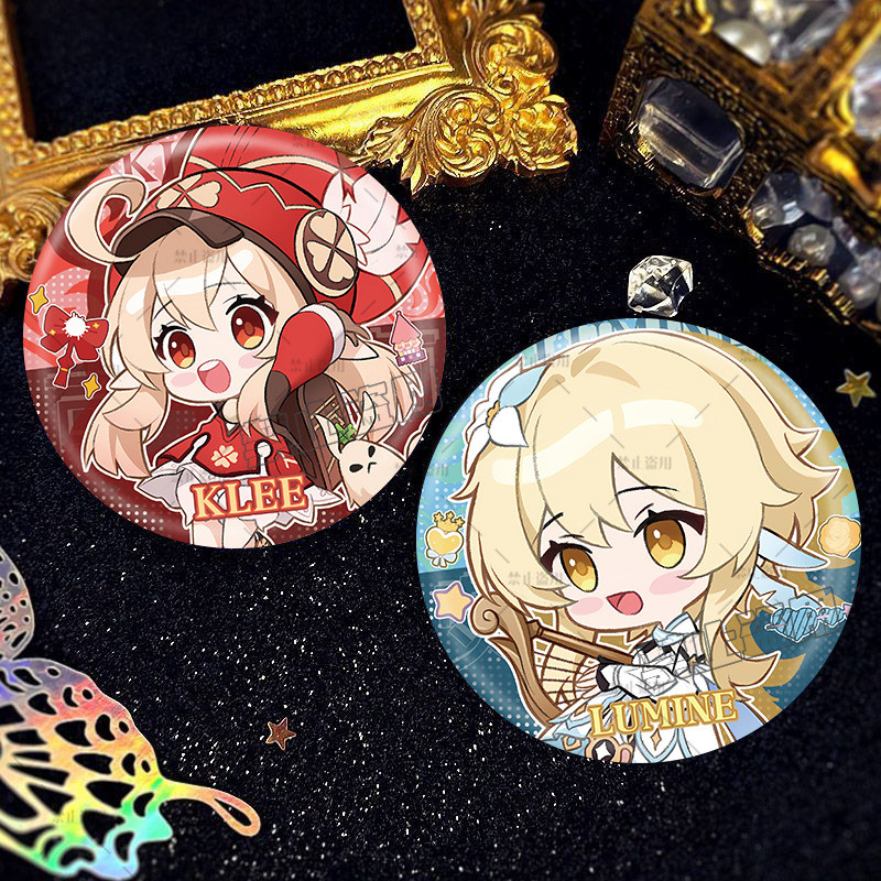 Game Genshin Impact Starry Sky Flash Point Badge Ganyu/Furina/Nahida/Klee/Hu Tao/Beelzebul/Keqing