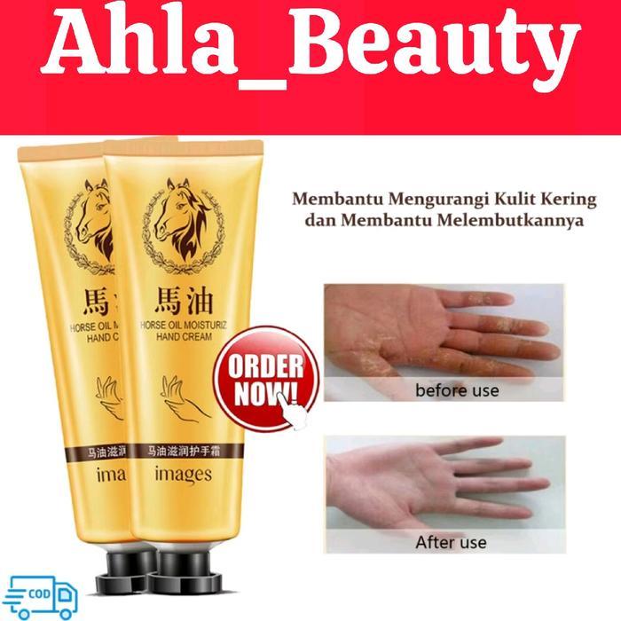 New PAKET 2 PCS Images Hand Cream horse Oil Krim