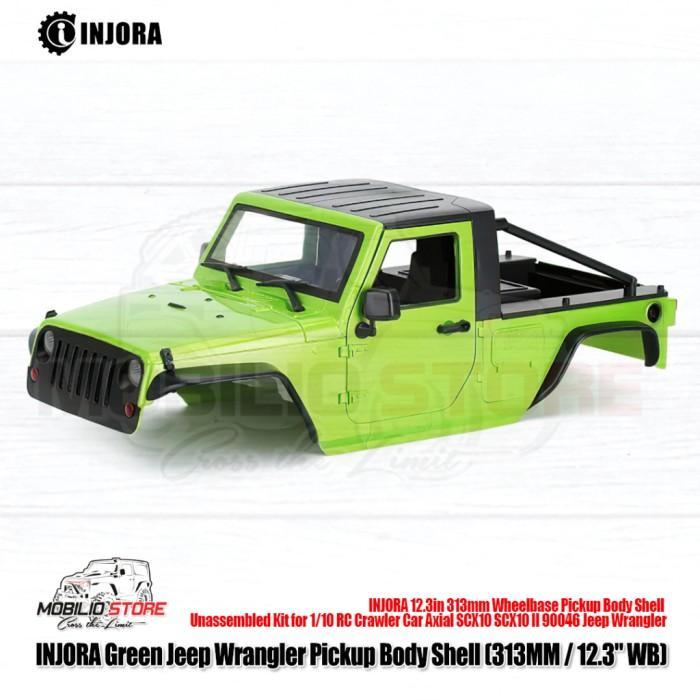 Injora Jeep Wrangler Pickup Body Shell 313 mm Wheelbase