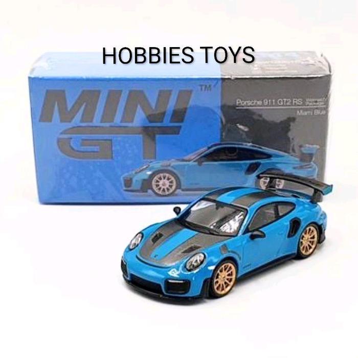 Mini GT 344 Porsche 911 GT2 RS Weissach Package Miami Blue