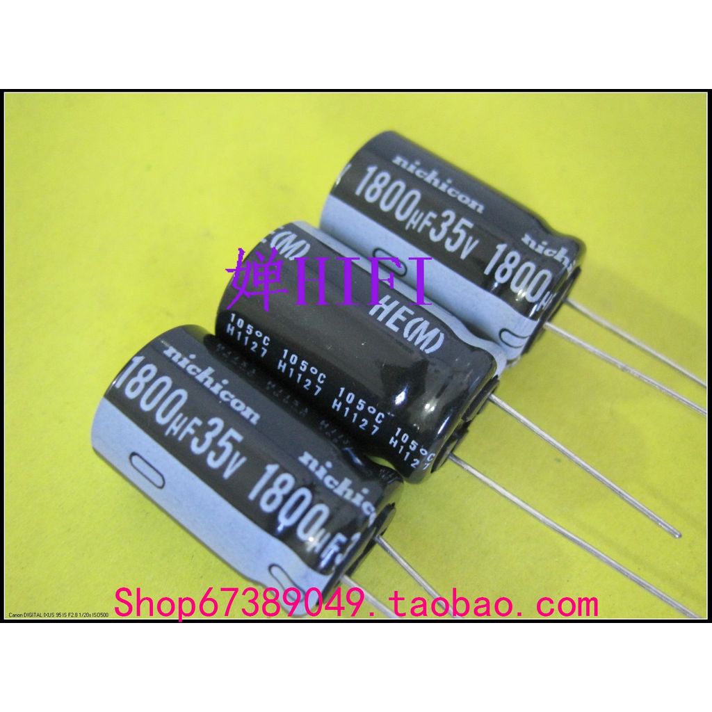 2020 Hot Sale 20Pcs/50Pcs Nichicon Original Japanese Electrolytic Capacitor 35V1800Uf He 16X25Mm