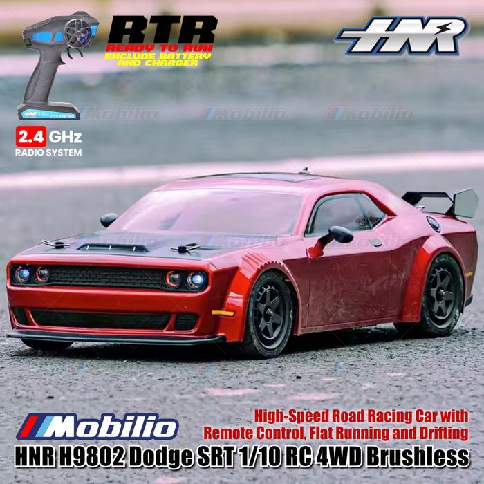HNR H9802 Panther Dodge SRT 1/10 RC 4WD Brushless High-Speed Road Racing Car with Remote Control
