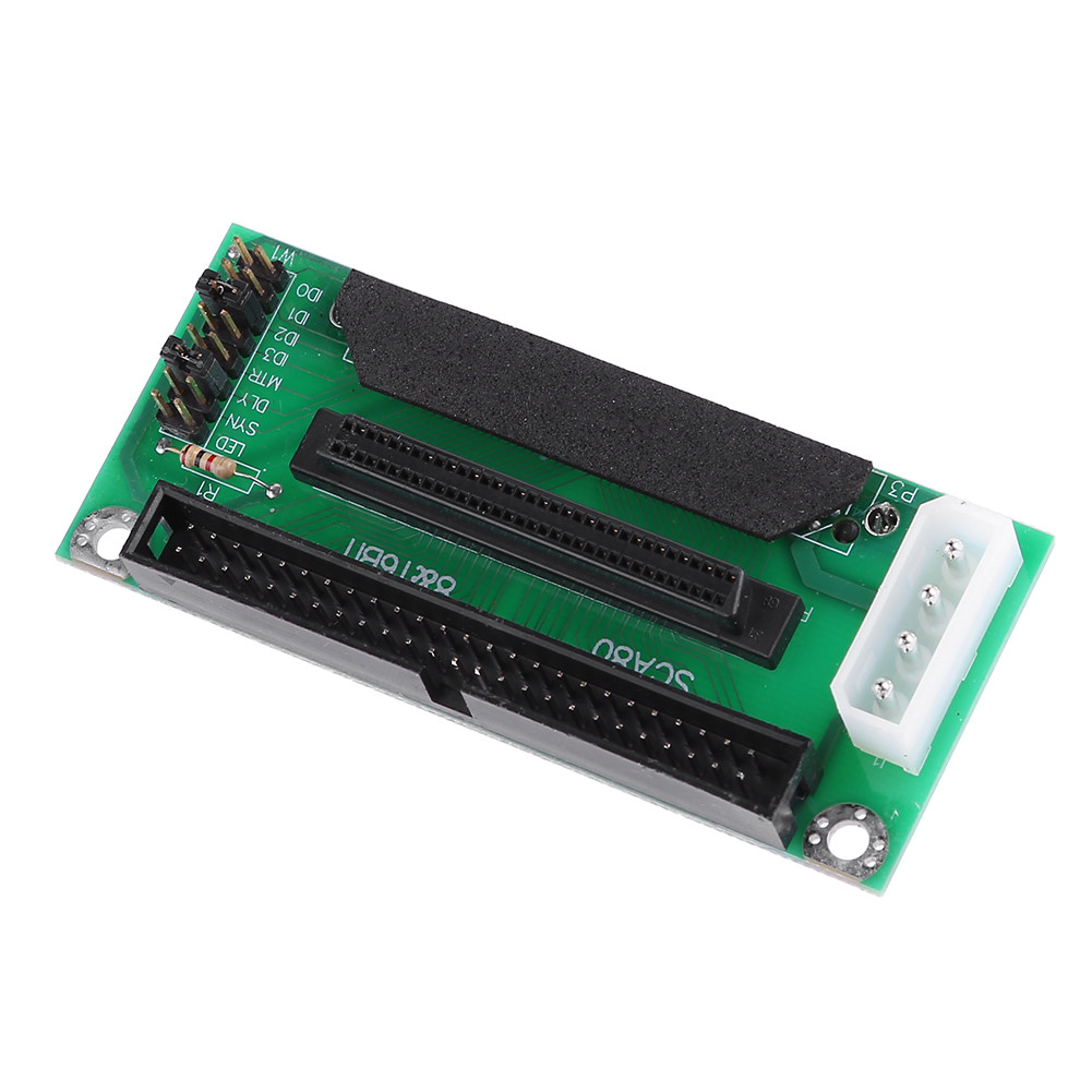 SCSI SCA 80Pin to 68Pin to 50Pin IDE Hard Disk Adapter Converter Card Board