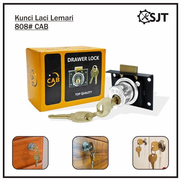 SJT - Kunci Laci Loker Lemari Drawer Lock Model 808 Besar 22 mm CAB