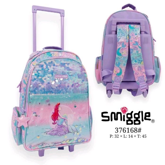 Smiggle Trolley Backpack Ariel/Tas Koper Anak Sd Perempuan/Kado/Gift Bag/Hadiah Ulang Tahun/Tas