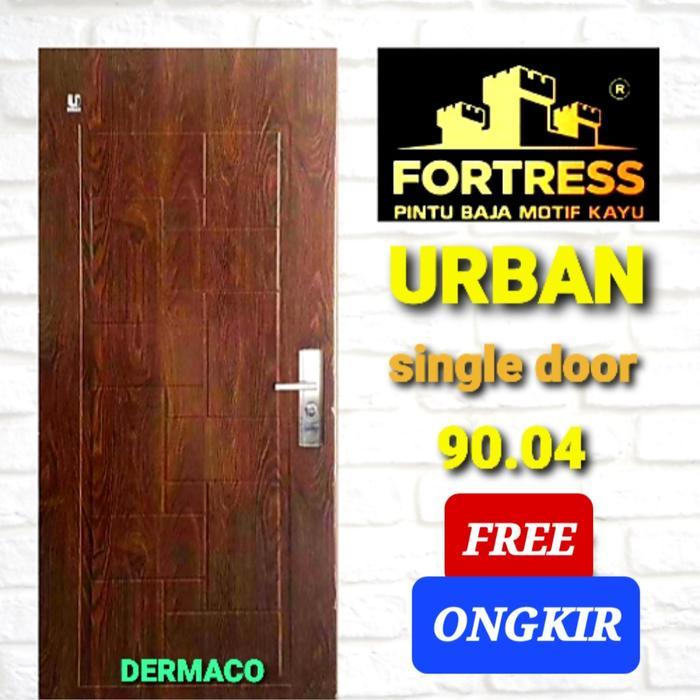 PINTU FORTRESS URBAN 90.04 MOTIF KAYU /PINTU BAJA FORTRESS/PINTU UTAMA