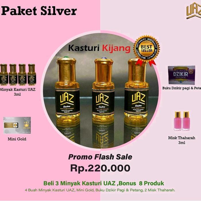 g5t7- Misk Kasturi Silver Wangian Kasturi Misk Ibadah Ruqyah Perfume