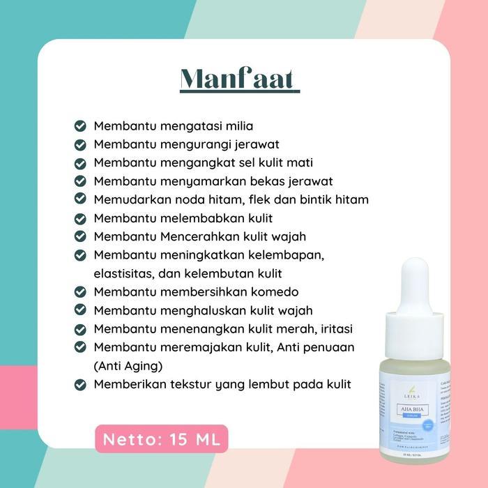 0kx6- Paket 2 In 1 Solusi Milia Syringoma Aha Bha Serum & Aha Bha Night Cream Bpom Leika