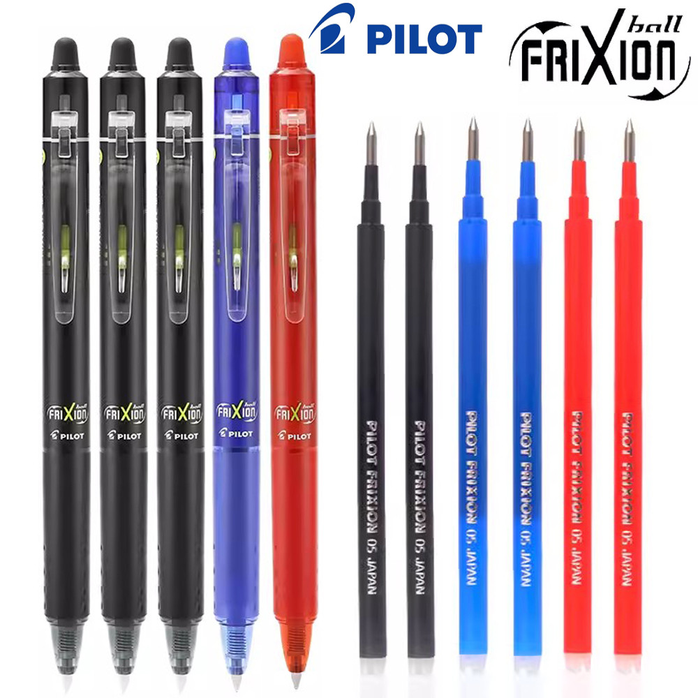 Japan PILOT FRIXION Erasable Gel Pen Set 0.7mm Kawaii Ballpoint Pens LFBK-23F Writing Drawing Office